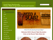 Tablet Screenshot of goodhopehardwoods.com